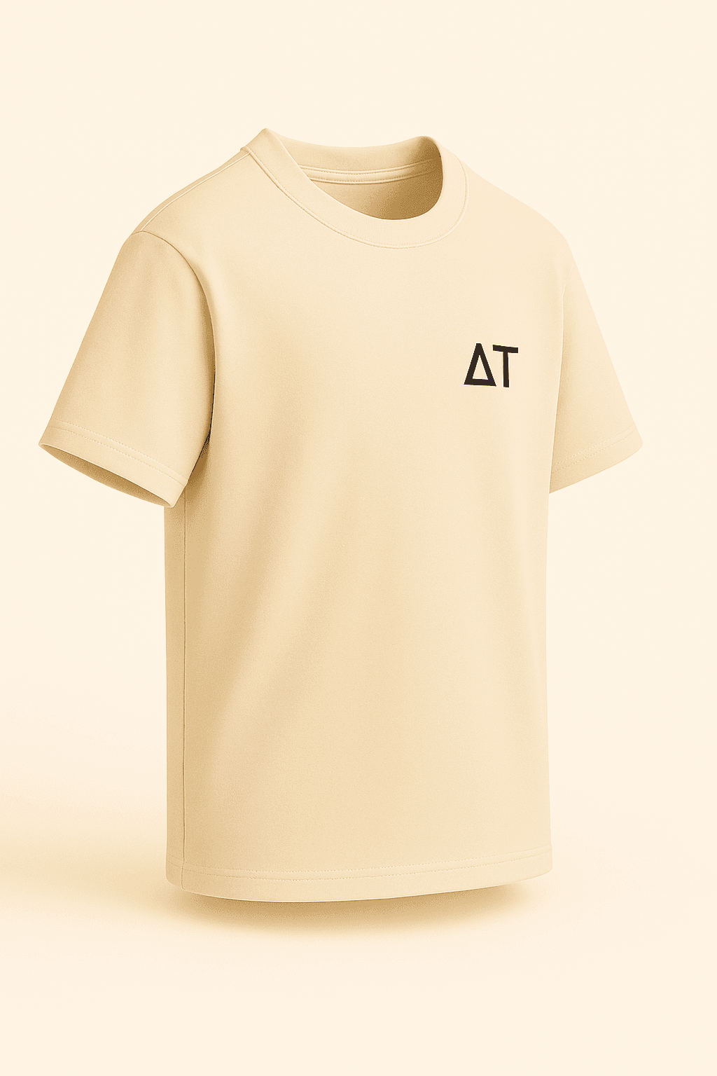 PHUΔD ΔT bej tişört